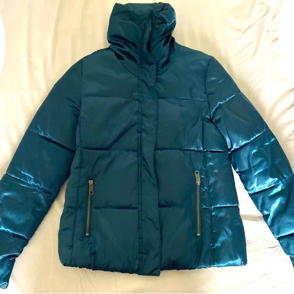 Women's Teal Puffer Jacket